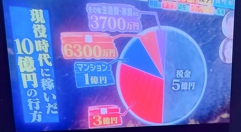 画像　10億稼いで10億使いきったプロ野球選手の使い道の内訳www