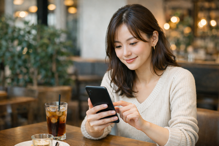 QRコード読ませてスマホで注文する飲食店