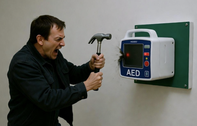 【ネタ】ネット民「女が倒れて意識不明になったらそこら中のAED先回りして破壊するって決意した」