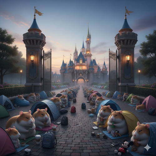 【ハッピーエントリー】東京ディズニーランド　ホテル宿泊民が野宿してて草