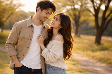 【動画】27歳の美人彼女×54歳イケメン彼氏