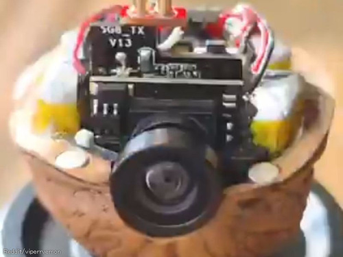 電子工作の達人が…クルミの中に超小型カメラを仕込む