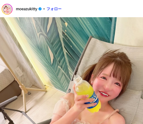 【画像】大食いアイドル(37)が水着になった結果wwwもえのあずき、「あんなに食べてるのに！スタイル良すぎる」と話題沸騰！！！