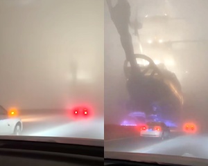 【動画】濃霧の道路から突然の海賊船！？中国大連で撮影された映像が人気に。