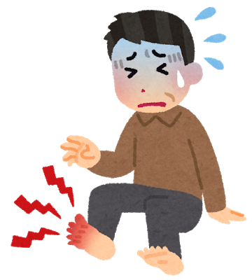 痛風発症→運動しろ→汗かく→水分不足→痛風発症