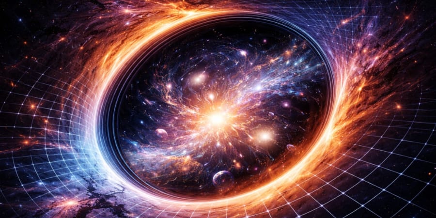 原始ブラックホールの内部には「別宇宙」が存在するとする新理論が発表