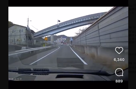 【ドラレコ動画】頭おかしい初見殺し道路見つかる