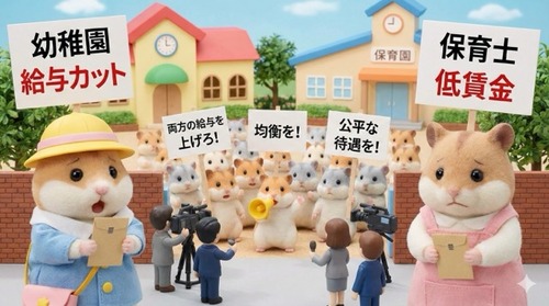 大津市「保育士の給与水準が低いな・・・せやっ！幼稚園教員の給与引き下げたら同じ水準になるやんけ！！！」大炎上