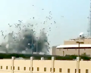 【動画】バーレーンの米軍基地近くにミサイルが着弾する瞬間の映像がアップされる。