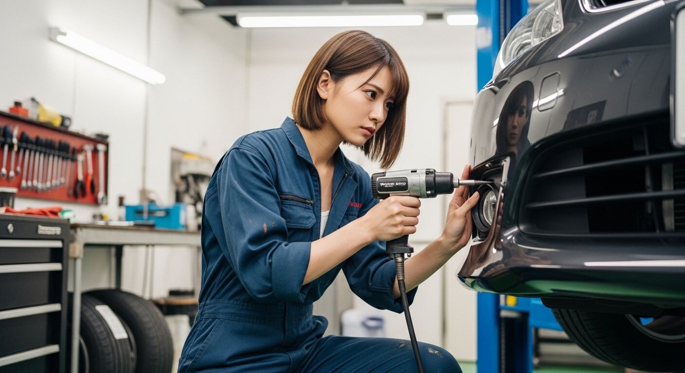 【これはショック】事故率低そうな「自動車板金業」の男性が死亡‥‥バンパーを切断中に電動のこぎりで太ももを切る　