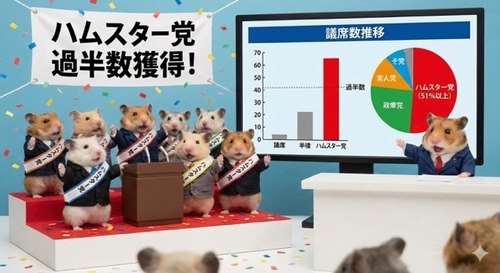 【高市政権】衆院選与党が過半数獲得確実３００議席達する模様！NHK報道