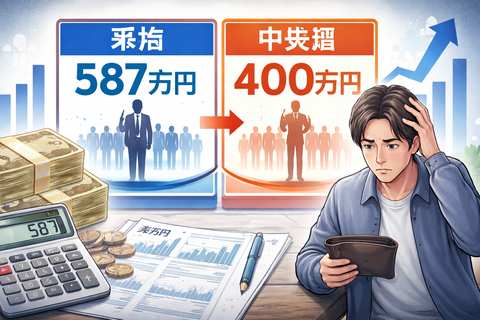 【草】平均年収587万←なお中央値を出すと空気が凍る模様