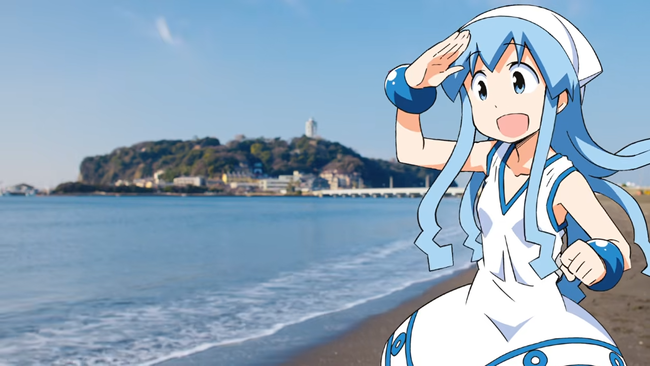 イカ娘さん、クレカ乗車の広告と謎コラボwww