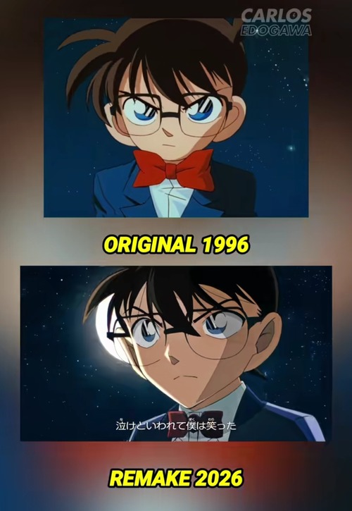 【画像】江戸川コナン、30年でアゴが鋭利になる