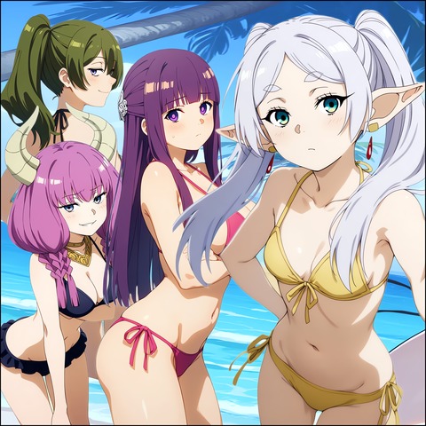 【画像】フリーレンキャラ達の水着www