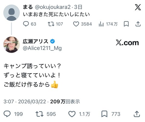 【悲報】広瀬アリスさん、SNSで立て続けに炎上www