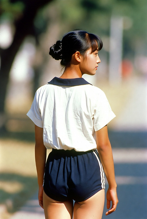 【画像】ブルマー女子のハミケツwww