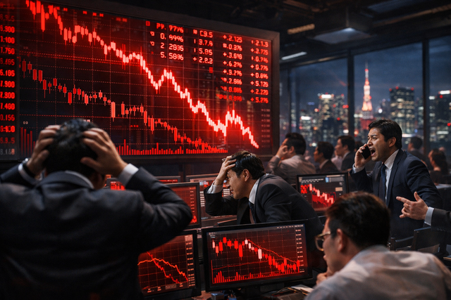 【悲報】日経平均2892円安、過去3番目の大暴落　原油急騰で“株・債券・通貨”トリプル安に