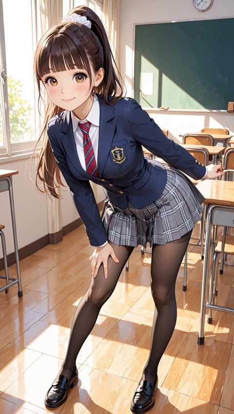 【画像】黒ストッキングのJKってエロいよね！！！