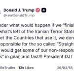 トランプ大統領「ホルムズ海峡は自分たちで守れ！アメリカは使ってない」