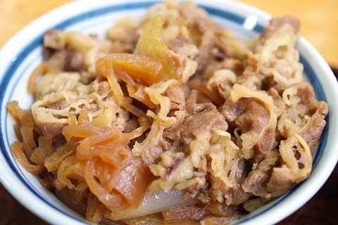 牛丼屋でスプーン使って牛丼食ってる奴www