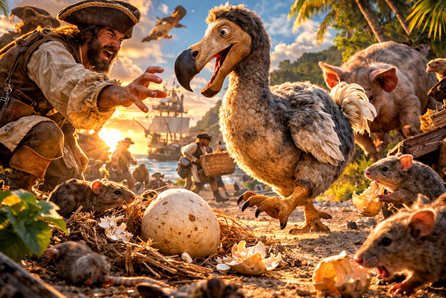 ドードーとかいう「人間怖くないやん！」って寄ってきて捕まり、卵まで食われて絶滅した鳥www