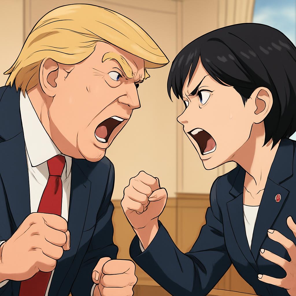 トランプ大統領と高市総理 怒鳴りあいの大喧嘩か   #日米首脳会談・速報