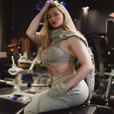 【動画】ジムの金髪ねーちゃん、身体がエロすぎるwww