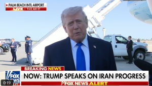 【速報】トランプ大統領「彼ら（イラン側）は、合意をまとめたいとかなり強く望んでいる。我々も同様だ。本日、交渉が行われる予定だ」