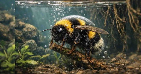 【驚愕】マルハナバチの女王、水中でも余裕で生存できる秘密が判明ｗｗｗ