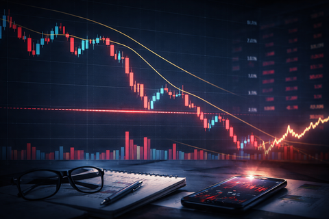 【絶望】米国株チャート、初心者が見てもヤバいと分かる下げ方してて草ｗｗｗ