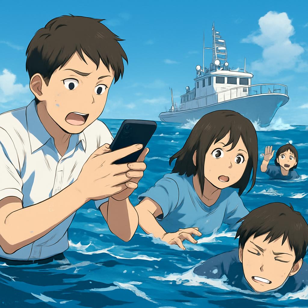 辺野古転覆 同志社国際の生徒たちが自らのスマホで海保に救助を要請   #悲報