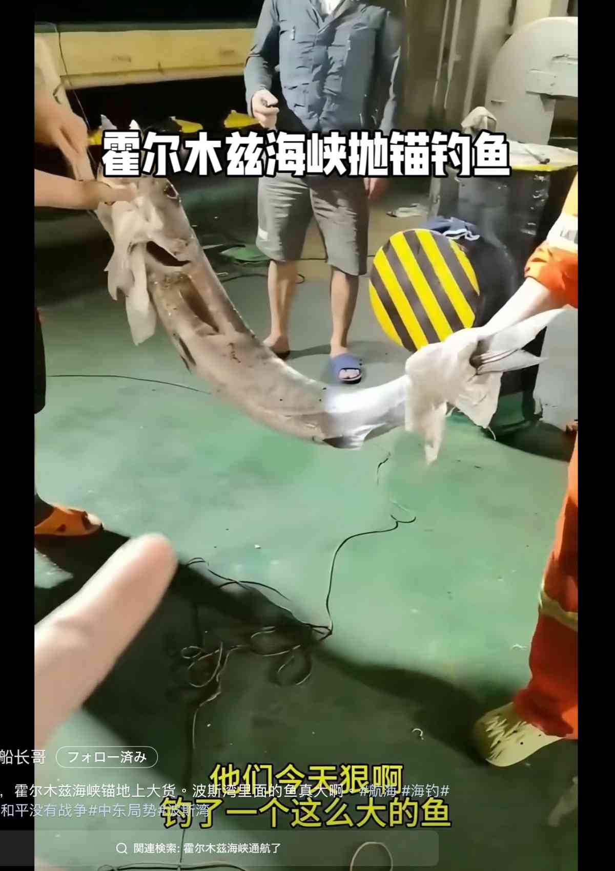 中国タンカー船員「ホルムズ海峡封鎖されて暇やから釣りでもするか」