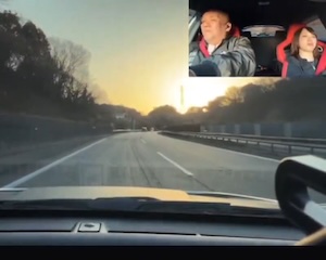 【動画】シビックでドライブ生放送していた配信者が居眠り運転してしまう。