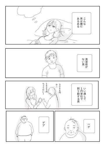 【画像】漫画家さん「こういう男はマジで無理」www