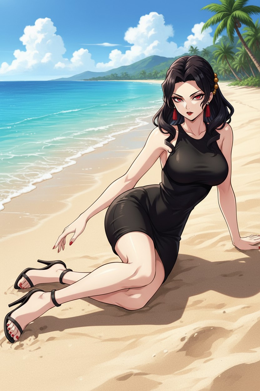 【画像】海にめちゃくちゃエッチな人妻！？