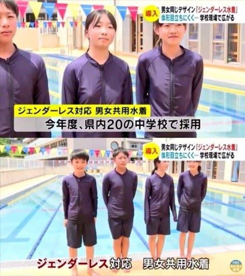 【画像】ジェンダーレス水着、賛否両論www