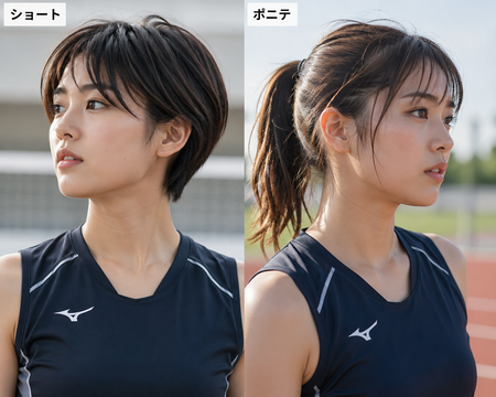 【議論】スポーツ女子の髪型、ショートかポニテか問題
