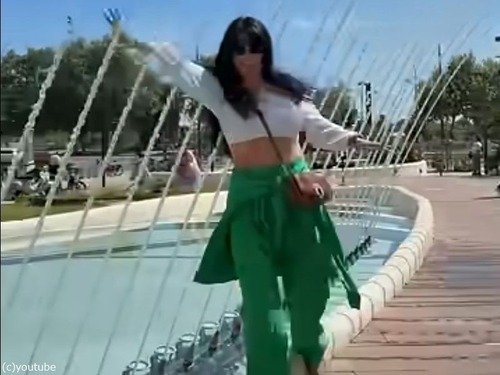 インスタ映えを狙った女性が…噴水に落ちてしまう（動画）