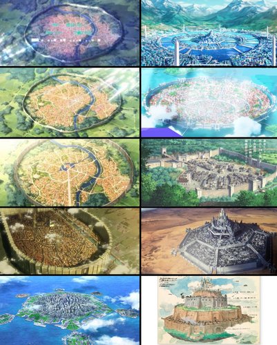 【画像】ファンタジー世界の街、なぜか円形ばっかりな件www