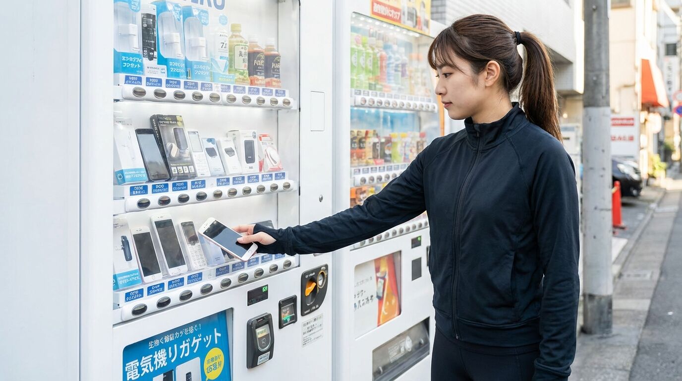 【1,000円画像】スマホが買える自販機