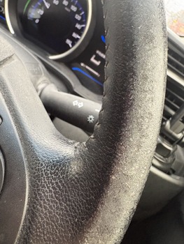 車のハンドルがやばい！！、（※画像あり）