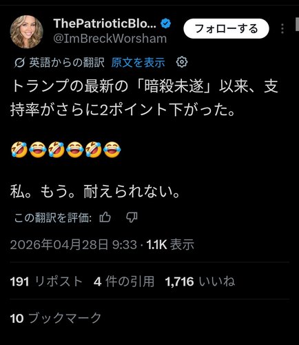 【悲報】トランプさん、暗殺未遂で支持率が下がってしまう