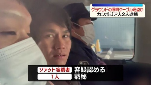 【移民犯罪】カンボジア人グループによる銅線窃盗で野球場が破壊され１億５０００万円相当の被害が発生　北村晴男議員「厳罰に処する必要がある」