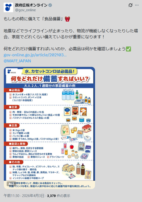 【画像】政府、突然謎告知