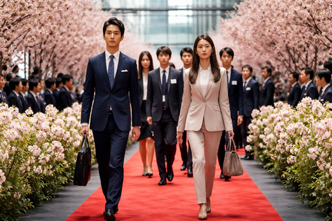 【動画】伊藤忠商事の入社式、強者男性と強者女性しかいなくて草www