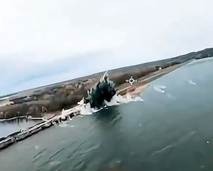【動画】ロシア軍がハリコフ州最大の貯水池ダムを空爆。
