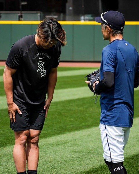 村上宗隆さんイチローと対面する