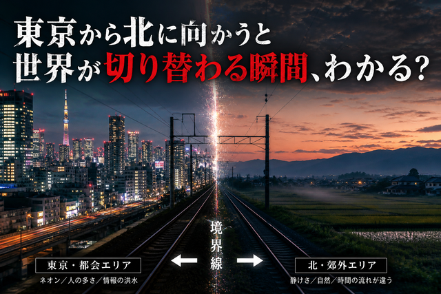 【共感】東京から北上すると“世界が切り替わる瞬間”あるよなwww