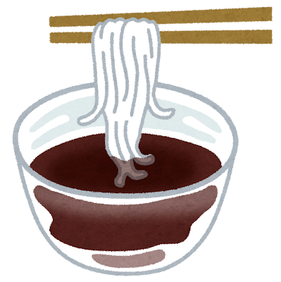 うどん一玉(200g)300kcal←分かる、そうめん一束(100g)300kcal←分からない
